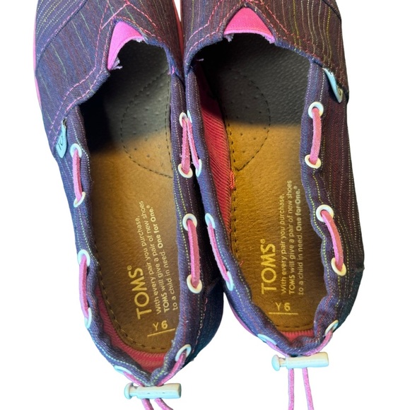 TOMS‎ | Girls Youth Bimini Alpargata Purple Slip On Shoe | Size 6Y | Super Cute! - Picture 4 of 5